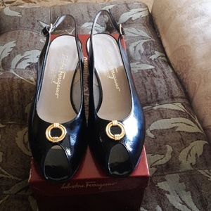 Salvatore Ferragamo slingback heels size 10